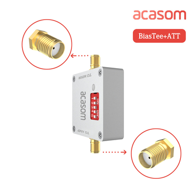 Digitale HF-Dämpfer einstellbar 0-4Ghz 1-16dB Acht Verstärkung Bias Tees mit Stromversorgung