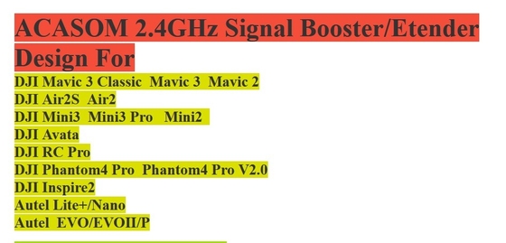 2400 MHz HF-Signalverstärker für Drohnen